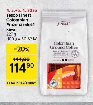 Tesco Finest Colombian Pražená mletá káva