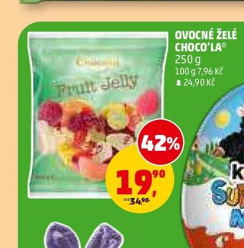 OVOCNÉ ŽELÉ CHOCO'LA