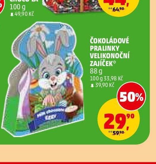 ČOKOLÁDOVÉ PRALINKY VELIKONOČNÍ ZAJÍČEK