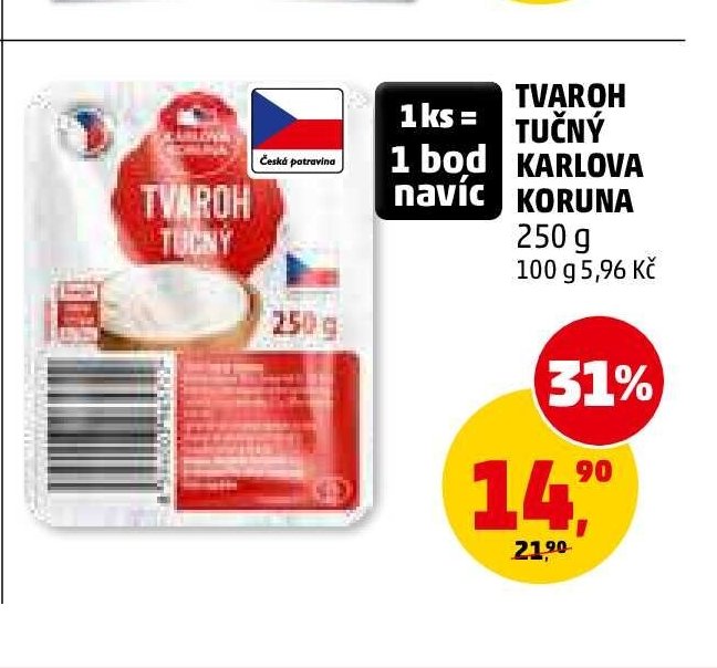 Tvaroh tučný Karlova Koruna