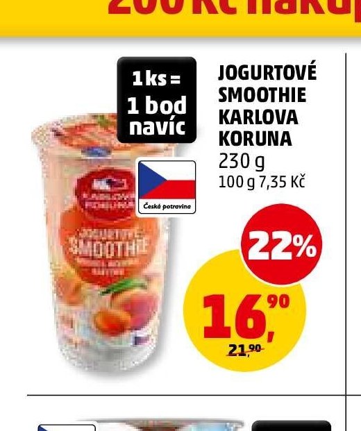 Jogurtové smoothie Karlova Koruna