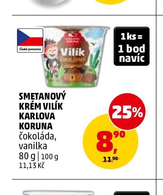 Smetanový krém Vilík Karlova Koruna
