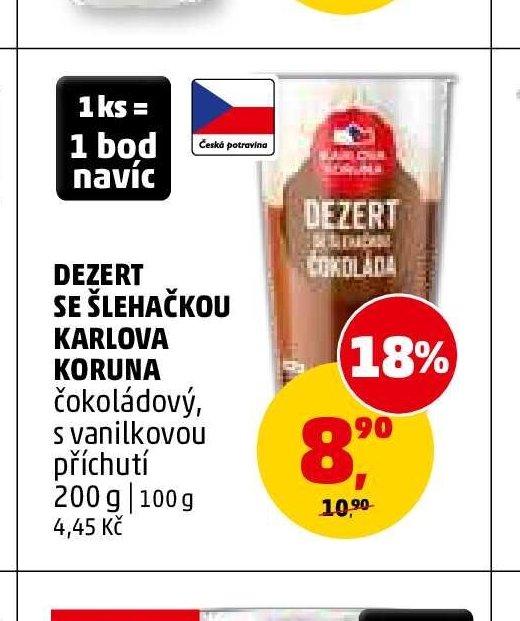 Dezert se šlehačkou Karlova Koruna