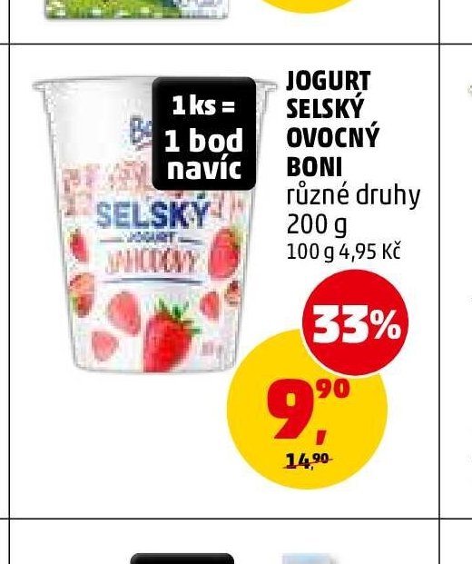 Jogurt selský ovocný Boni