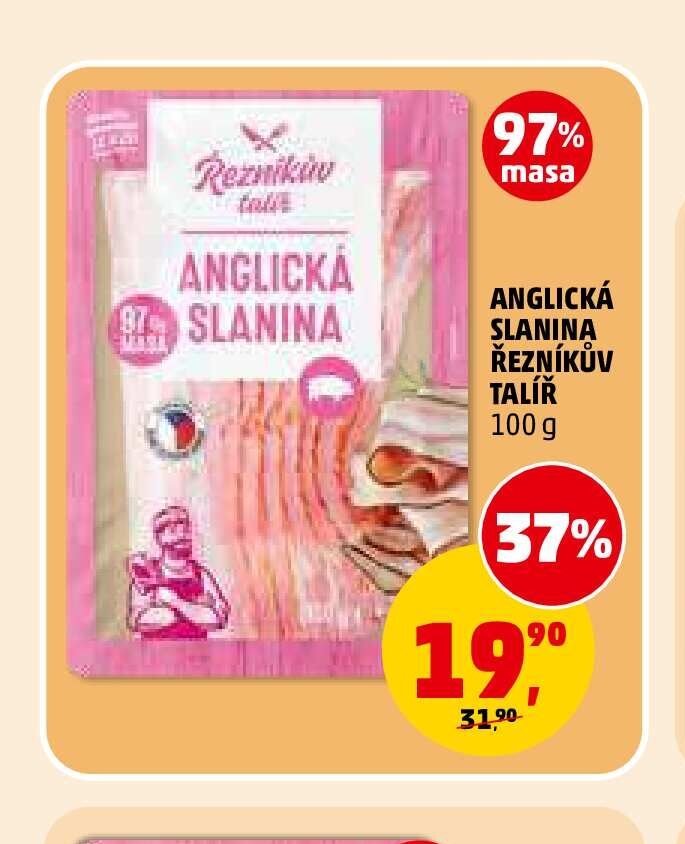 Anglická slanina Řezníkův talíř 100 g
