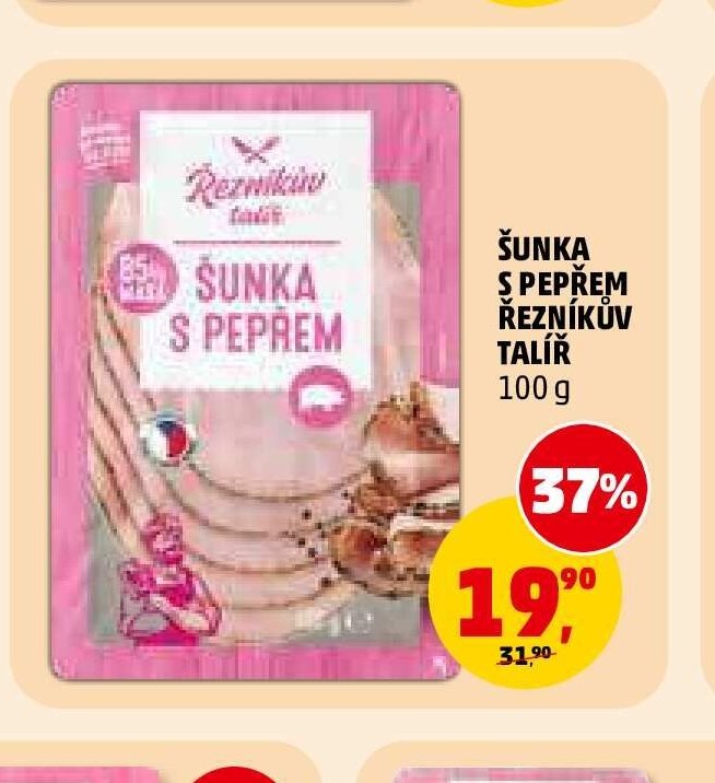 Šunka s pepřem Řezníkův talíř 100 g