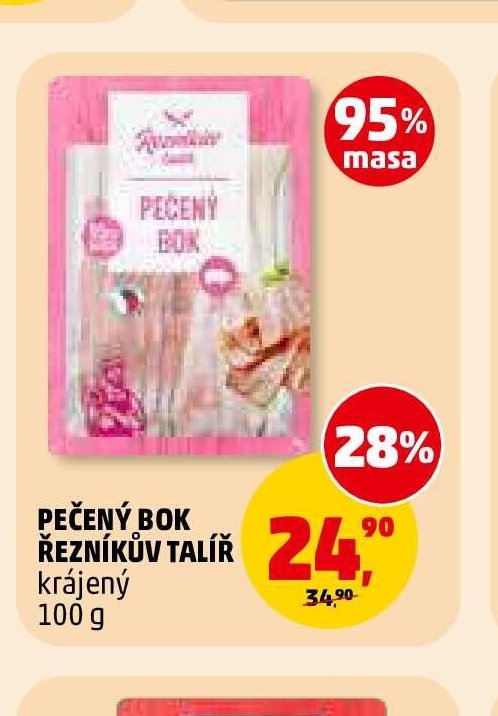 Pečený bok Řezníkův talíř krájený 100 g