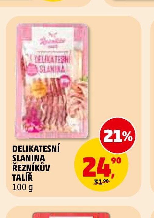 Delikatesní slanina Řezníkův talíř 100 g - Penny Market akcniletaky.com