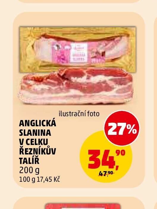 Anglická slanina v celku Řezníkův talíř 200 g
