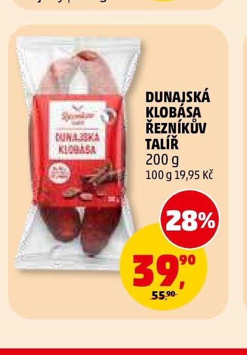 Dunajská klobása Řezníkův talíř 200 g