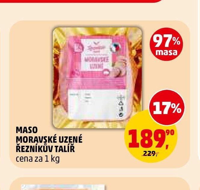 MASO MORAVSKÉ UZENÉ ŘEZNÍKŮV TALÍŘ