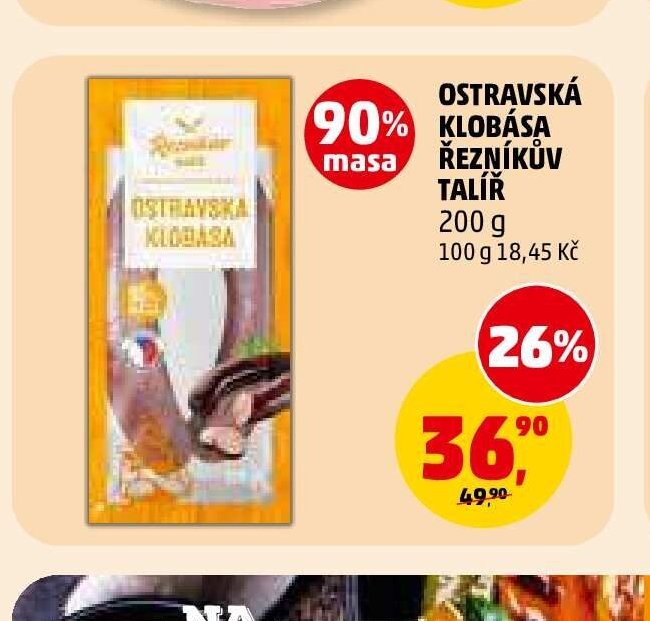 OSTRAVSKÁ KLOBÁSA ŘEZNÍKŮV TALÍŘ