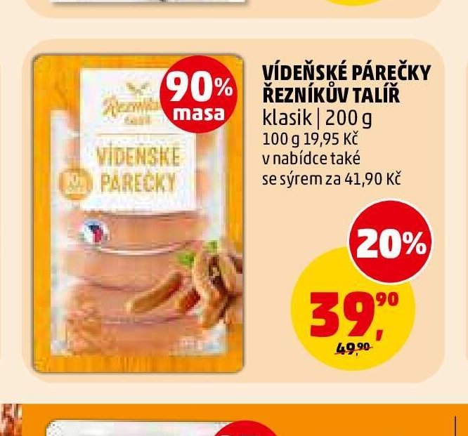 VÍDEŇSKÉ PÁREČKY ŘEZNÍKŮV TALÍŘ