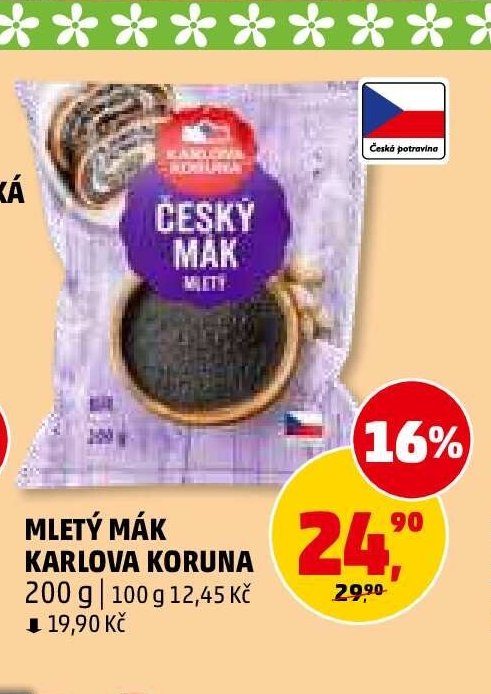 Mletý mák Karlova Koruna