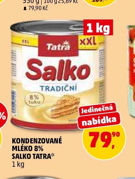 Kondenzované mléko Salko Tatra