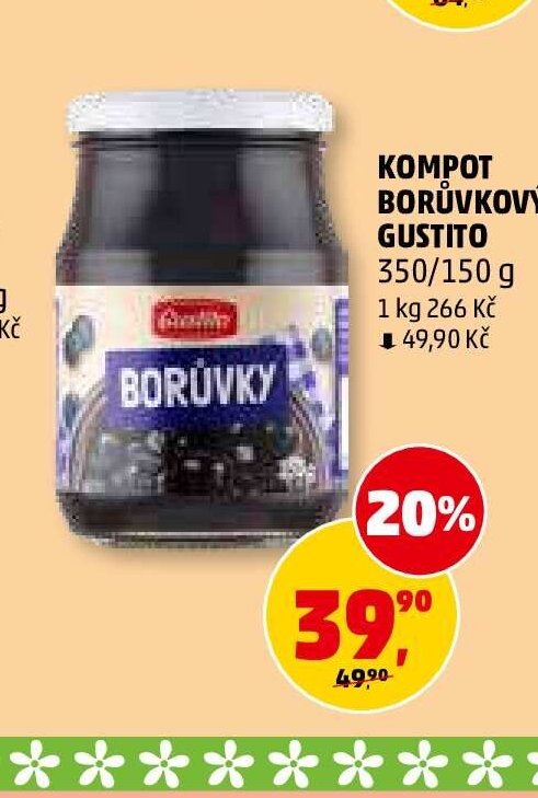 Kompot borůvkový Gustito