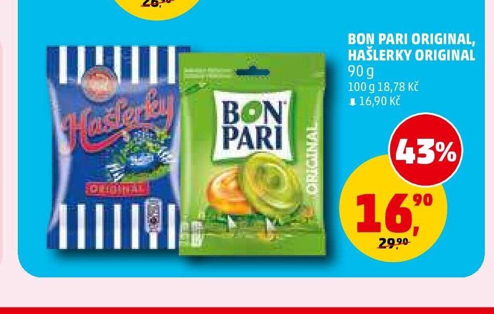 BON PARI ORIGINAL, HAŠLERKY ORIGINAL