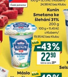 Kunín Smetana ke šlehání