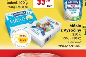 Máslo z Vysočiny