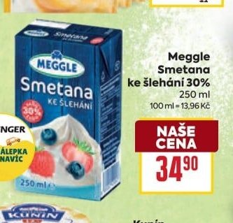 Meggle Smetana ke šlehání 30%
