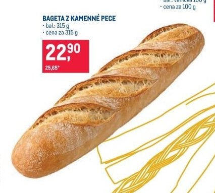 Bageta z kamenné pece