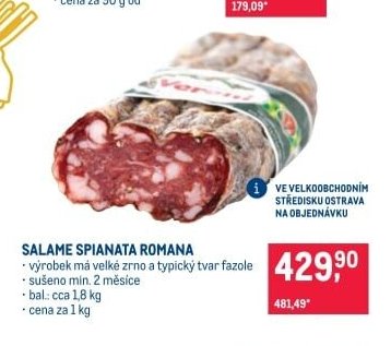 Salame Spianata Romana