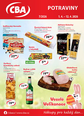 akční leták CBA 1.4.2026-12.4.2026