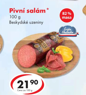 Salám pivní Beskydské uzeniny Chodura