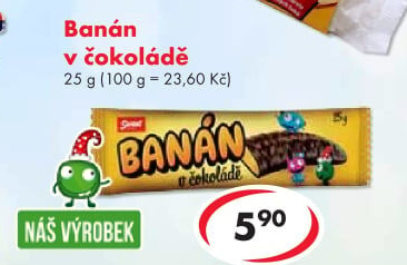 Tyčinka Banány v čokoládě Sweet Fantasy