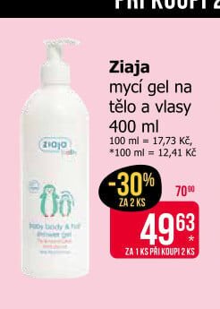 Ziaja mycí gel na tělo a vlasy 400 ml
