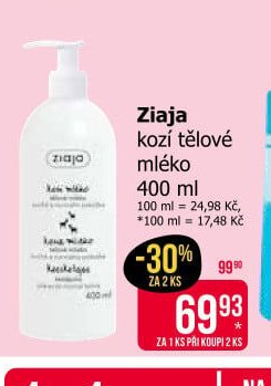 Ziaja kozí tělové mléko 400 ml