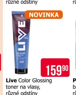 Live Color Glossing toner na vlasy