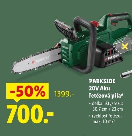 PARKSIDE 20V Aku řetězová pila