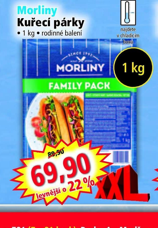 Morliny Kuřecí párky