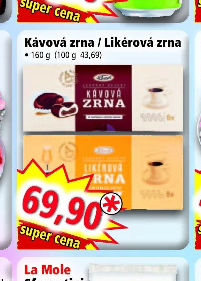 Kávová zrna / Likérová zrna