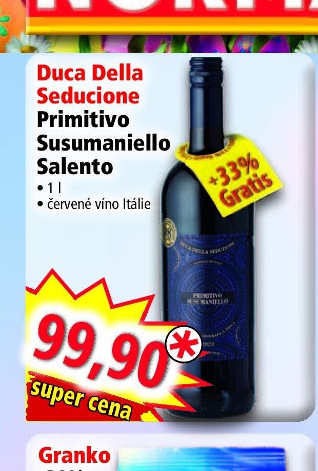 Duca Della Seduzione Primitivo Susumaniello Salento