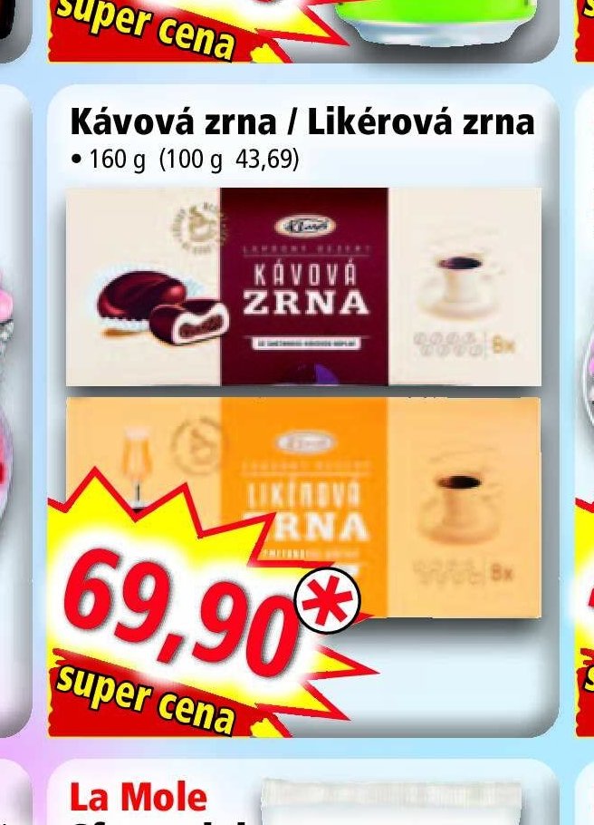 Kávová zrna / Likérová zrna