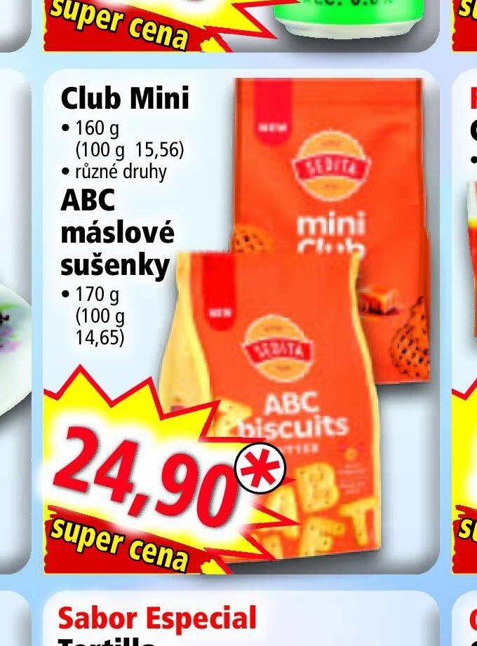 Club Mini ABC máslové sušenky