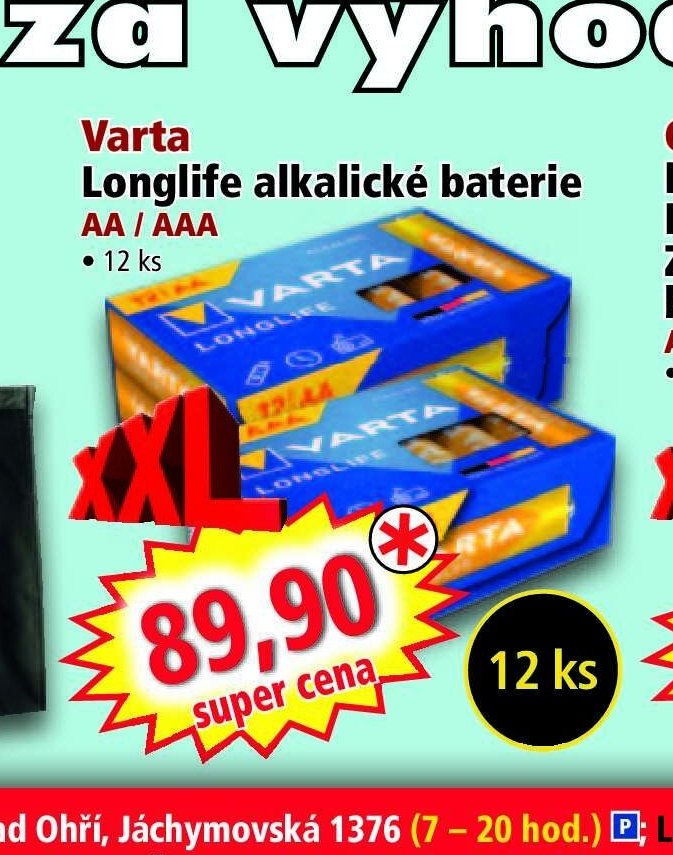 Varta Longlife alkalické baterie
