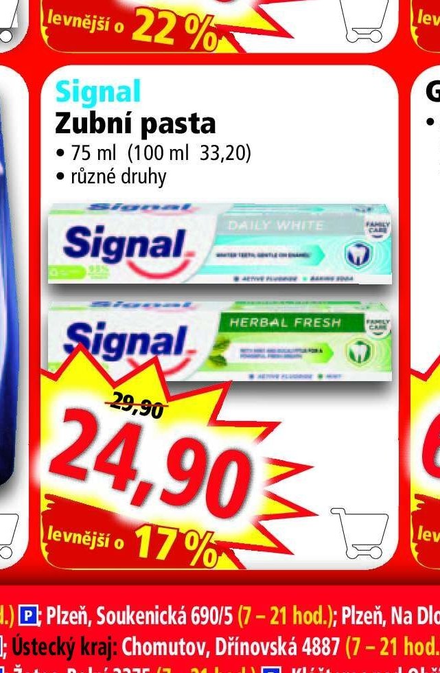 Signal Zubní pasta - Norma akcniletaky.com