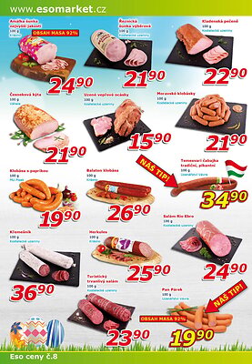 akční leták ESO MARKET 30.3.2026-12.4.2026