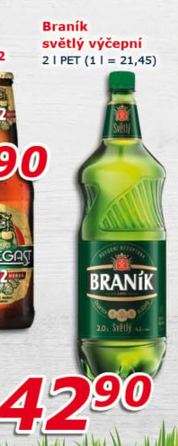 Pivo světlé výčepní 10° Braník