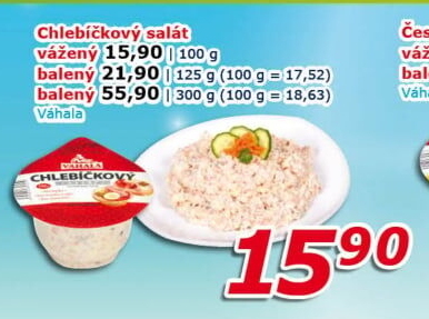 Salát chlebíčkový Váhala