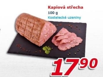 Střecha kapiová Kostelecké uzeniny