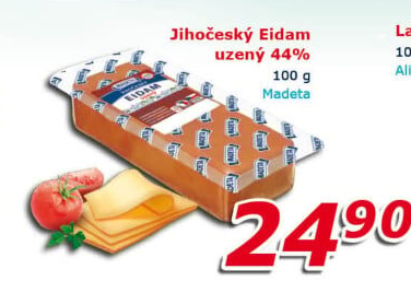 Sýr Eidam uzený 44% Jihočeský Madeta