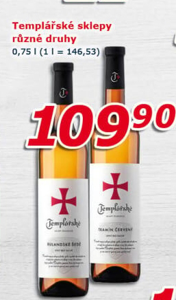 Vína Templářské sklepy Čejkovice