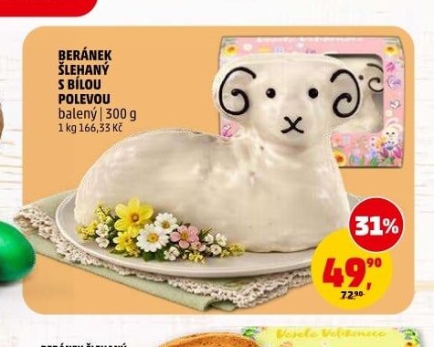 Beránek šlehaný s bílou polevou - Penny Market akcniletaky.com