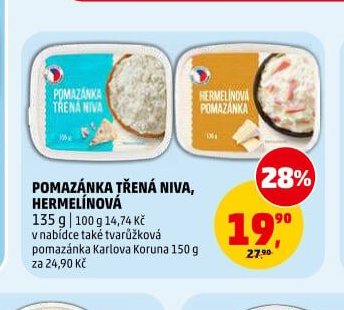 Pomazánka třená niva, hermelínová