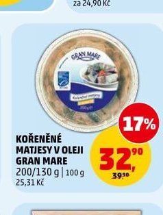 Kořeněné matjesy v oleji Gran Mare
