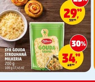 Sýr Gouda strouhaná Milkeria